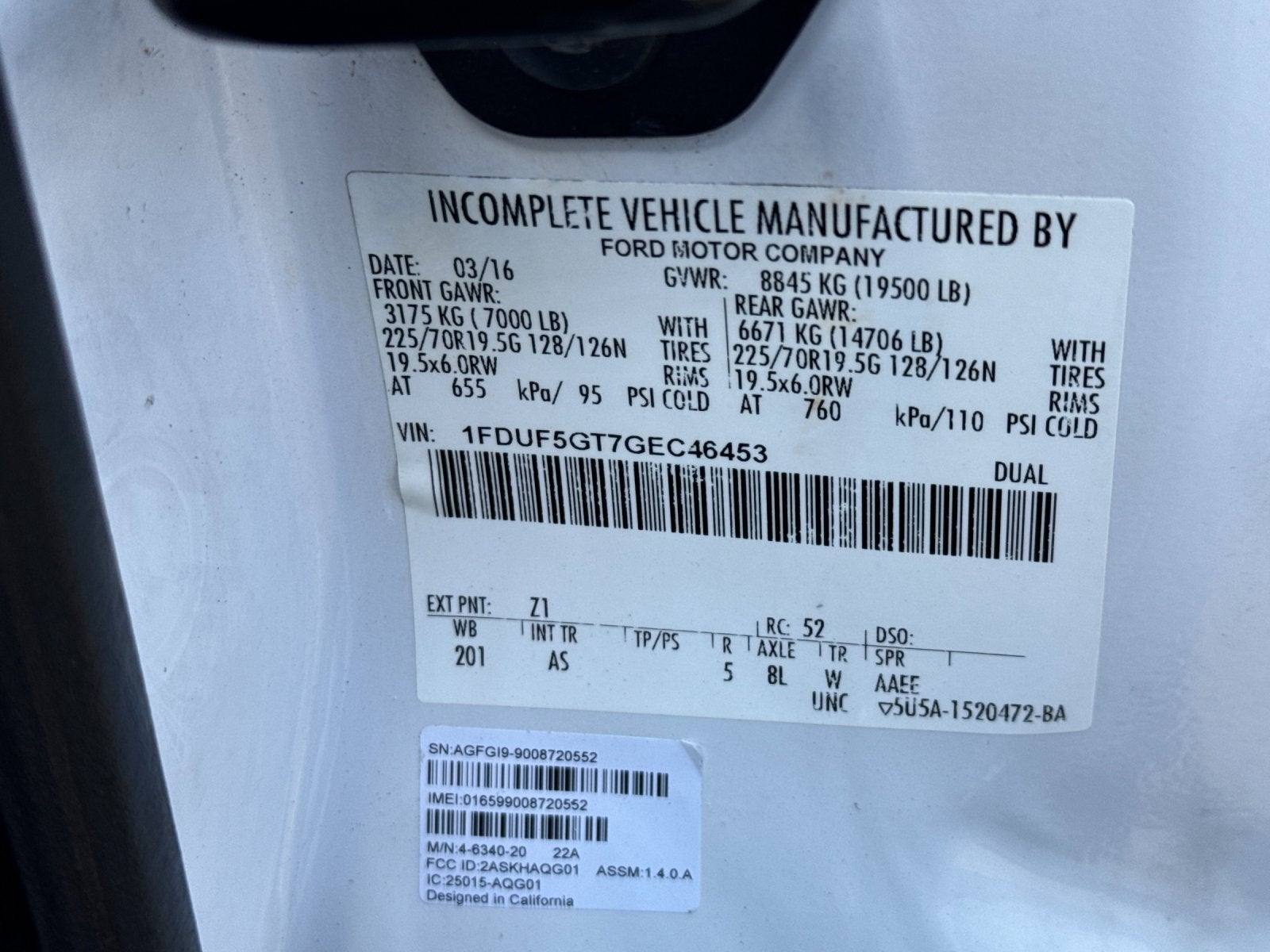 2016 Ford F-550SD XL DRW