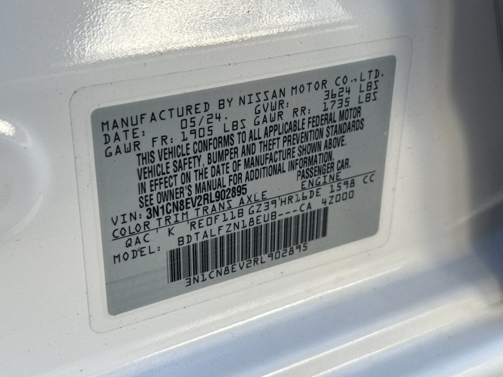 2024 Nissan Versa 1.6 SV