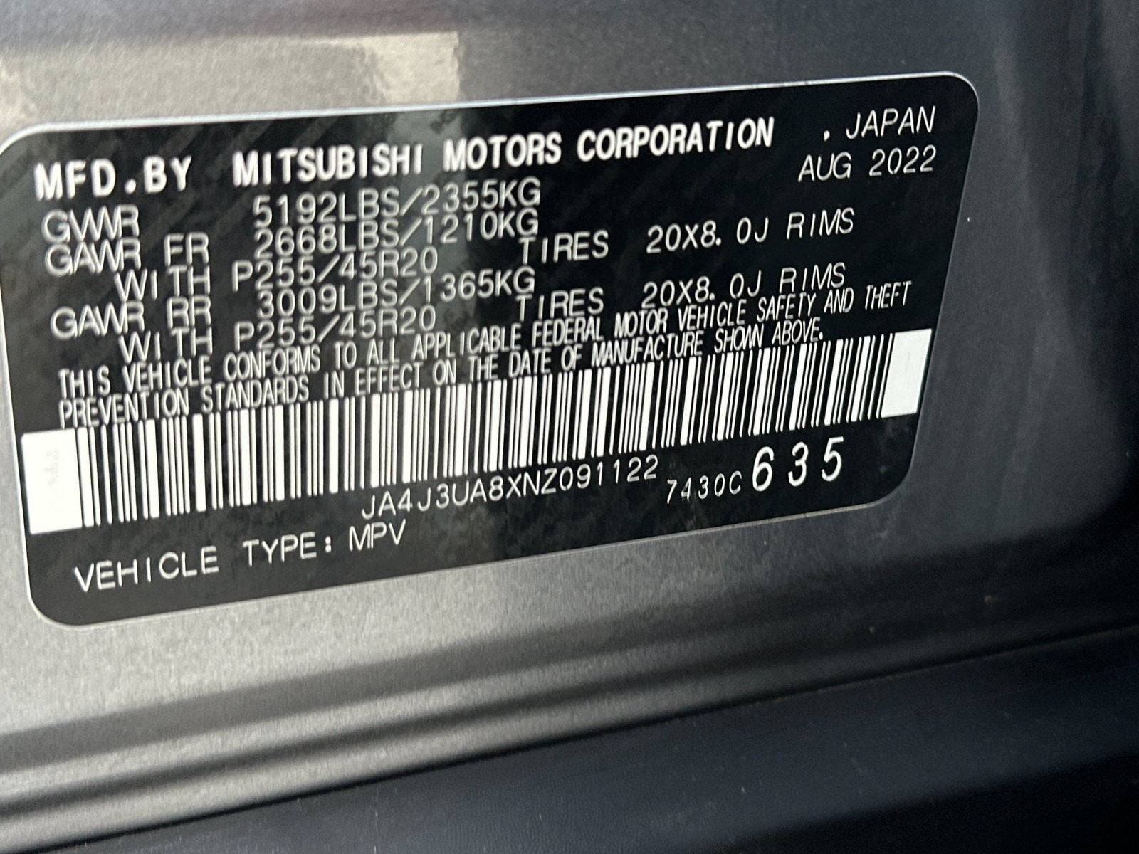 2022 Mitsubishi Outlander SE