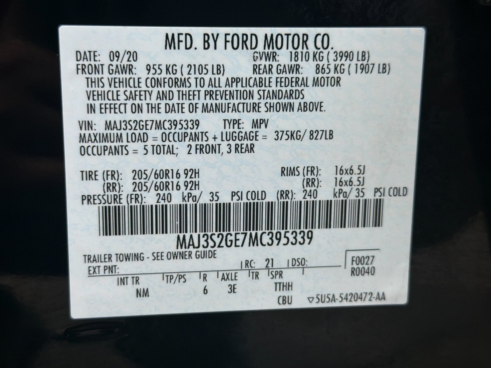 2021 Ford EcoSport SE